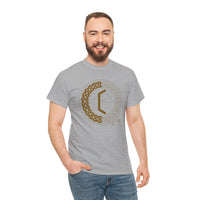 Perthro Rune Lot Cup T-Shirt - Heavy Cotton Classic Fit Tee - Unisex White