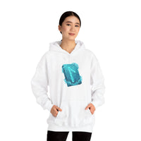 Laguz Water Rune Graphic Hoodie - Soft Fleece Blend Pullover - Unisex White