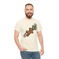 8-Bit Pixel Gaming Dogs T-Shirt - Heavy Cotton Classic Fit Tee - Unisex White