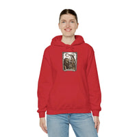 Strength Tarot Card Graphic Hoodie - Heavy Blend Fleece Pullover - Unisex White
