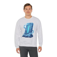 Isa Rune Ice Glacier Sweatshirt - Heavy Blend Fleece Crewneck - Unisex White