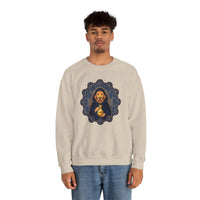 Alchemist Dog Sacred Geometry Spirit Sweatshirt - Heavy Blend Fleece Crewneck - Unisex Ash