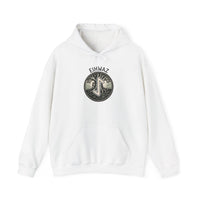 Eihwaz Yew World Tree Rune Hoodie - Soft Cotton Blend Pullover - Unisex White