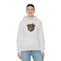 Viking Berserker Dogs Warpaint Hoodie - Medium-Heavy Cotton Blend Fleece - Unisex Sport Grey