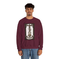 The Hanged Man Tarot Card Sweatshirt - Soft Fleece Classic Fit Crewneck - Unisex Off White