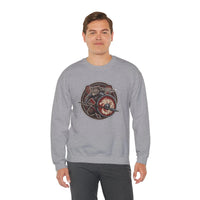 Shieldmaiden Viking Berserker Cats Sweatshirt - Heavy Blend Fleece Crewneck - Unisex White
