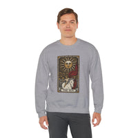 The Sun Tarot Card Sweatshirt - Heavy Blend Fleece Crewneck - Unisex White
