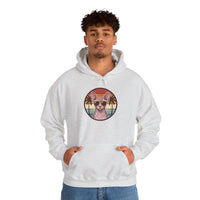 Sphynx Cat 70s Sunset Hoodie - Soft Cotton Blend Classic Fit - Unisex White