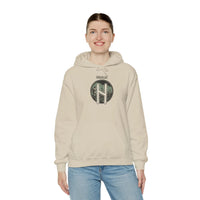Hagalaz Rune Symbol Hoodie - Soft Heavy Blend Fleece Pullover - Unisex White