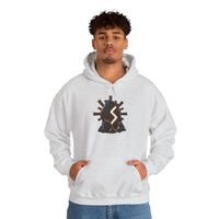 Sowulo Rune Sun Ray Hoodie - Heavy Blend Fleece Pullover - Unisex White