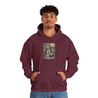 Temperance Tarot Card Hoodie - Heavy Blend Fleece Pullover - Unisex White