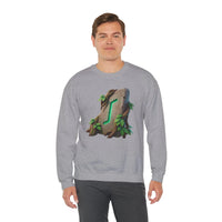 Eihwaz Rune Yggdrasil Tree Sweatshirt - Heavy Blend Classic Crewneck - Unisex Off White