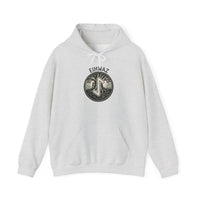 Eihwaz Yew World Tree Rune Hoodie - Soft Cotton Blend Pullover - Unisex White