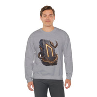 Uruz Rune Vitality Sweatshirt - Heavy Blend Crewneck Fleece - Unisex White