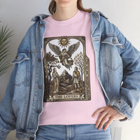 The Lovers Tarot Card Graphic T-Shirt - Heavy Cotton Classic Fit Tee - Unisex White