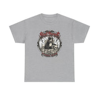 Skull Throne Heavy Metal Dog T-Shirt - Heavyweight Cotton Classic Tee - Unisex White