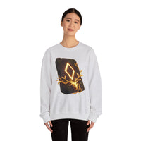 Ingwaz Rune Sacred Seed Sweatshirt - Classic Fit Heavy Blend Crewneck - Unisex White