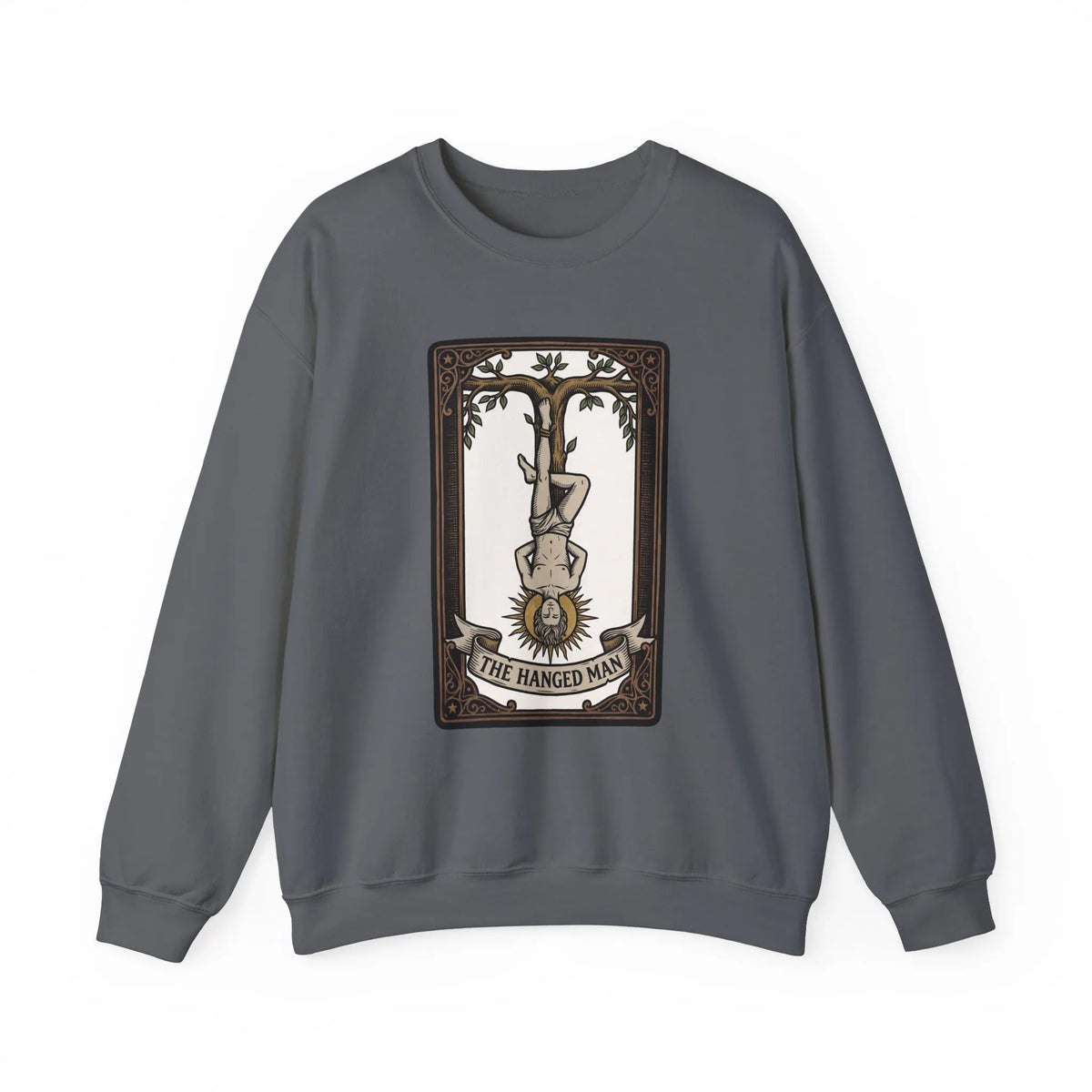 The Hanged Man Tarot Card Sweatshirt - Soft Fleece Classic Fit Crewneck - Unisex Off White