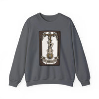 The Hanged Man Tarot Card Sweatshirt - Soft Fleece Classic Fit Crewneck - Unisex Off White
