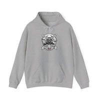 Drummer Heavy Metal Rocker Cats Hoodie - Classic Fit Heavy Blend Fleece - Unisex White