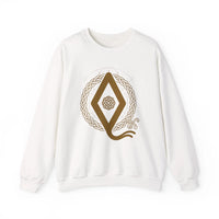 Ingwaz Rune Seed Potential Sweatshirt - Classic Fit Cotton-Poly Crewneck - Unisex White