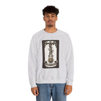 The Hanged Man Tarot Card Sweatshirt - Soft Fleece Classic Fit Crewneck - Unisex Off White