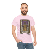 Justice Tarot Card Graphic T-Shirt - Heavy Cotton Classic Fit Tee - Unisex White