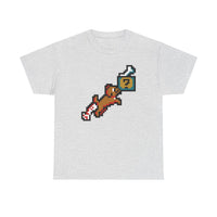 8-Bit Pixel Gaming Dogs T-Shirt - Heavy Cotton Classic Fit Tee - Unisex White