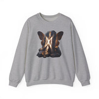 Dagaz Rune Stone Butterfly Sweatshirt - Heavy Blend Cotton Poly Crewneck - Unisex Off-White