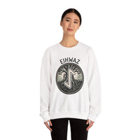 Eihwaz Yew Tree Rune Sweatshirt - Medium-Heavy Fleece Crewneck - Unisex White