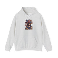 Ninja Cat Ukiyo-e Samurai Hoodie - Soft Fleece Blend Pullover - Unisex White