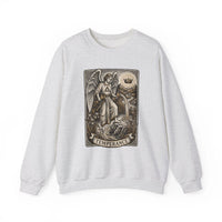 Temperance Tarot Card Angel Sweatshirt - Heavy Blend Fleece Crewneck - Unisex White