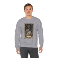 The Star Tarot Card Sweatshirt - 50/50 Cotton Polyester Crewneck - Unisex White