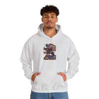 Ninja Cat Ukiyo-e Samurai Hoodie - Soft Fleece Blend Pullover - Unisex White