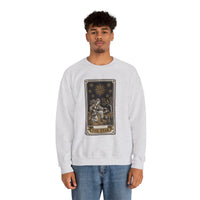 The Star Tarot Card Sweatshirt - 50/50 Cotton Polyester Crewneck - Unisex White