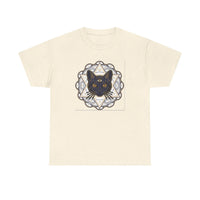Third Eye Sacred Geometry Alchemist Cats T-Shirt - Heavy Cotton Classic Fit - Unisex White