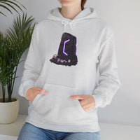 Perthro Rune Mystery Graphic Hoodie - Heavyweight Fleece Pullover - Unisex White