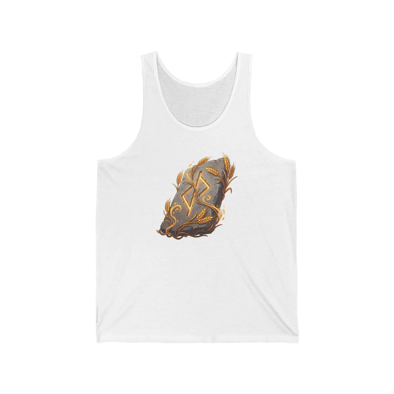 Jera Rune Wheat Graphic Tank Top - Soft Lightweight Retail Fit - Unisex Athletic Heather