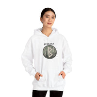 Berkana Earth Mother Rune Hoodie - Classic Fit Fleece Pullover - Unisex White