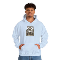 The Lovers Tarot Card Hoodie - Medium-Weight Fleece Pullover - Unisex White