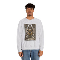 Hierophant Tarot Card Sweatshirt - Heavy Blend Crewneck Fleece - Unisex Ash