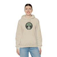 Tiwaz Rune Justice Symbol Hoodie - Heavy Blend Cotton-Poly Fleece Pullover - Unisex Off White