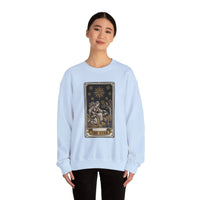 The Star Tarot Card Sweatshirt - 50/50 Cotton Polyester Crewneck - Unisex White