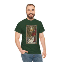 Tarot The Sun Card T-Shirt - Medium Weight 100% Cotton Tee - Unisex White