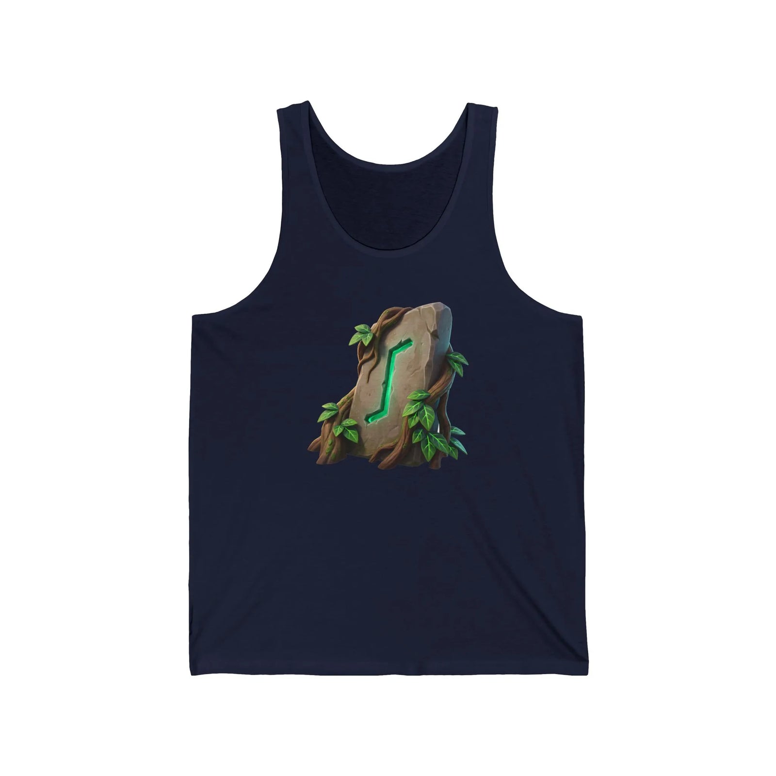 Eihwaz Yggdrasil Rune Tank Top - Soft Ring-Spun Cotton Jersey - Unisex White