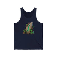 Eihwaz Yggdrasil Rune Tank Top - Soft Ring-Spun Cotton Jersey - Unisex White