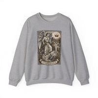 Temperance Tarot Card Angel Sweatshirt - Heavy Blend Fleece Crewneck - Unisex White