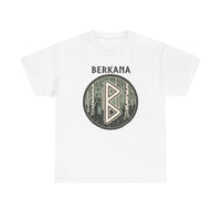 Berkana Rune Earth Mother Graphic T-Shirt - Heavy Cotton Classic Fit Tee - Unisex White