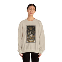 The Star Tarot Card Sweatshirt - 50/50 Cotton Polyester Crewneck - Unisex White