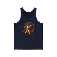 Gebo (ᚷ) Rune Tank Top - Lightweight Combed Cotton Retail Fit - Unisex White